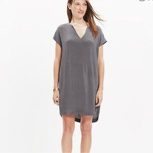 Madewell Du Jour Tunic Shift Dress | Size S | Gray | Pockets | Like New